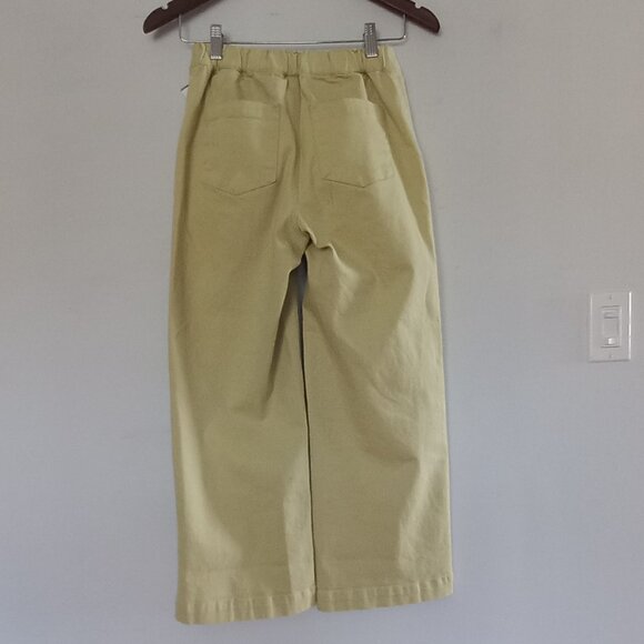 OAK + FORT light yellow denim wide leg pants - Picture 4 of 8